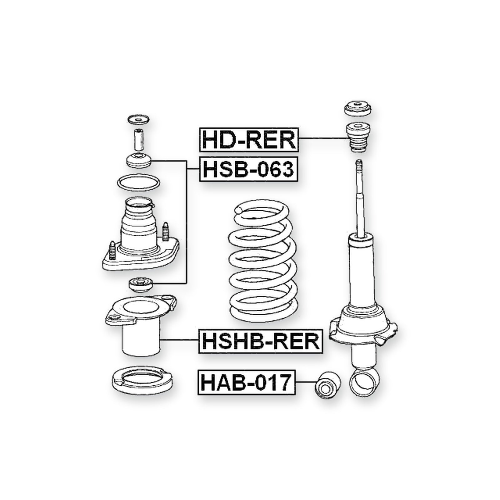 Honda Cr-V Rear Shock Absorber Jounce Bumper