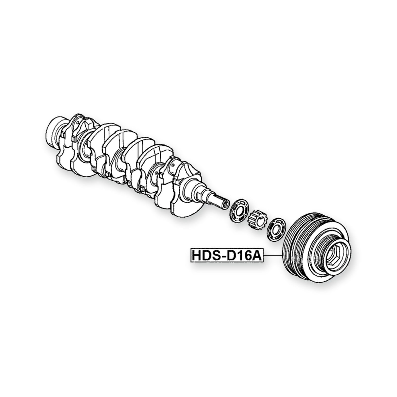 Honda City 3A1 Crankshaft Pulley D16A/ZC