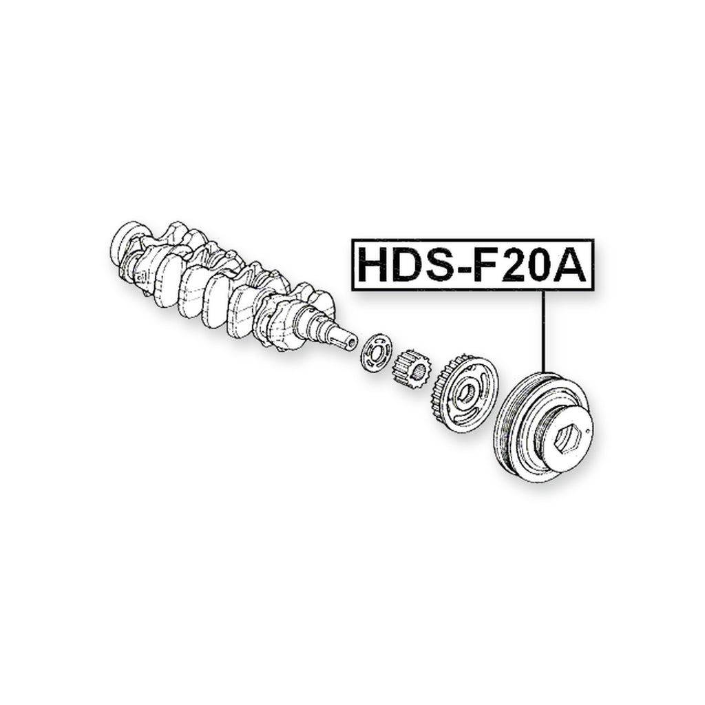 Honda Accord 4D Crankshaft Pulley F20A/F22A/H23A/F22B