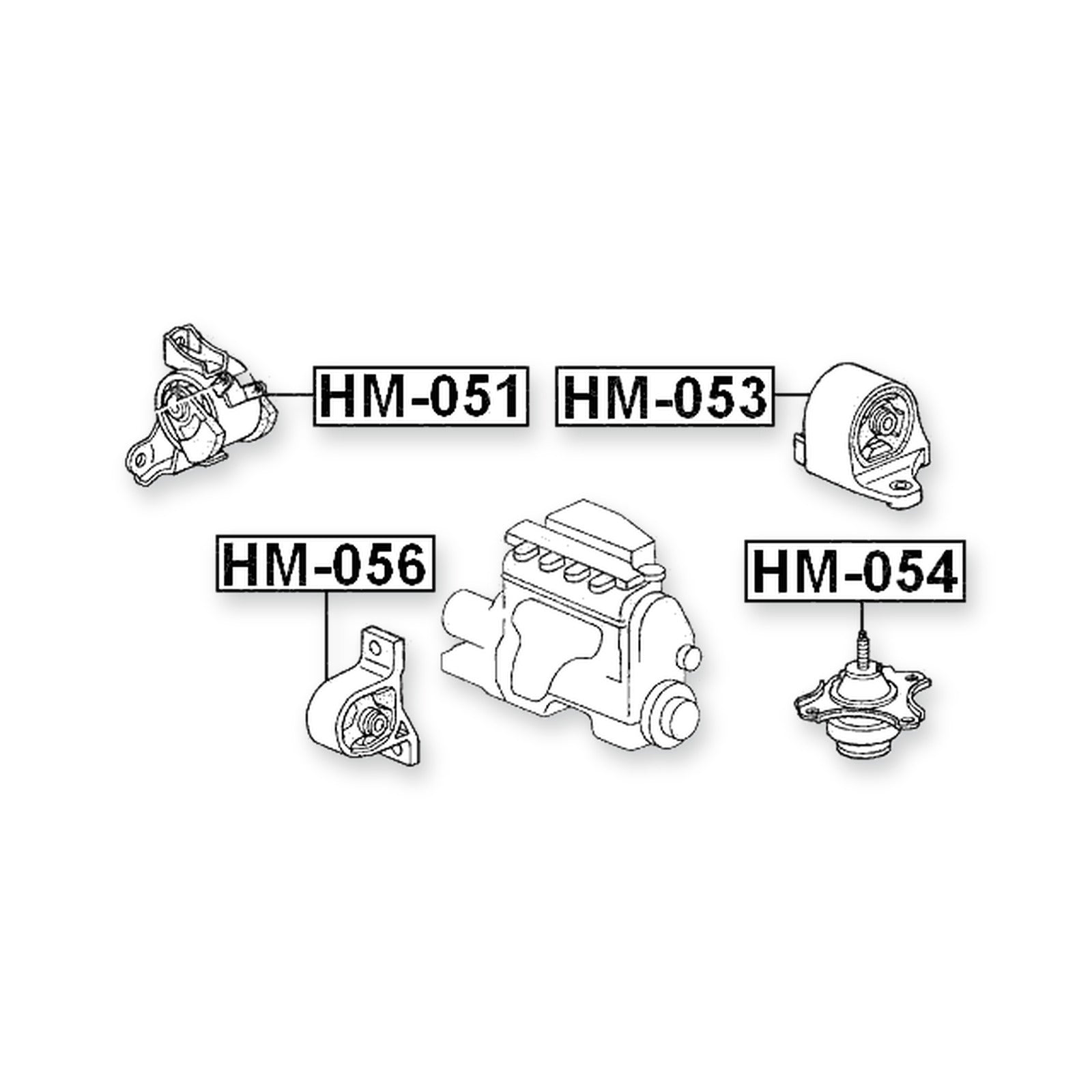Honda Civic 5D Front Engine Mount At