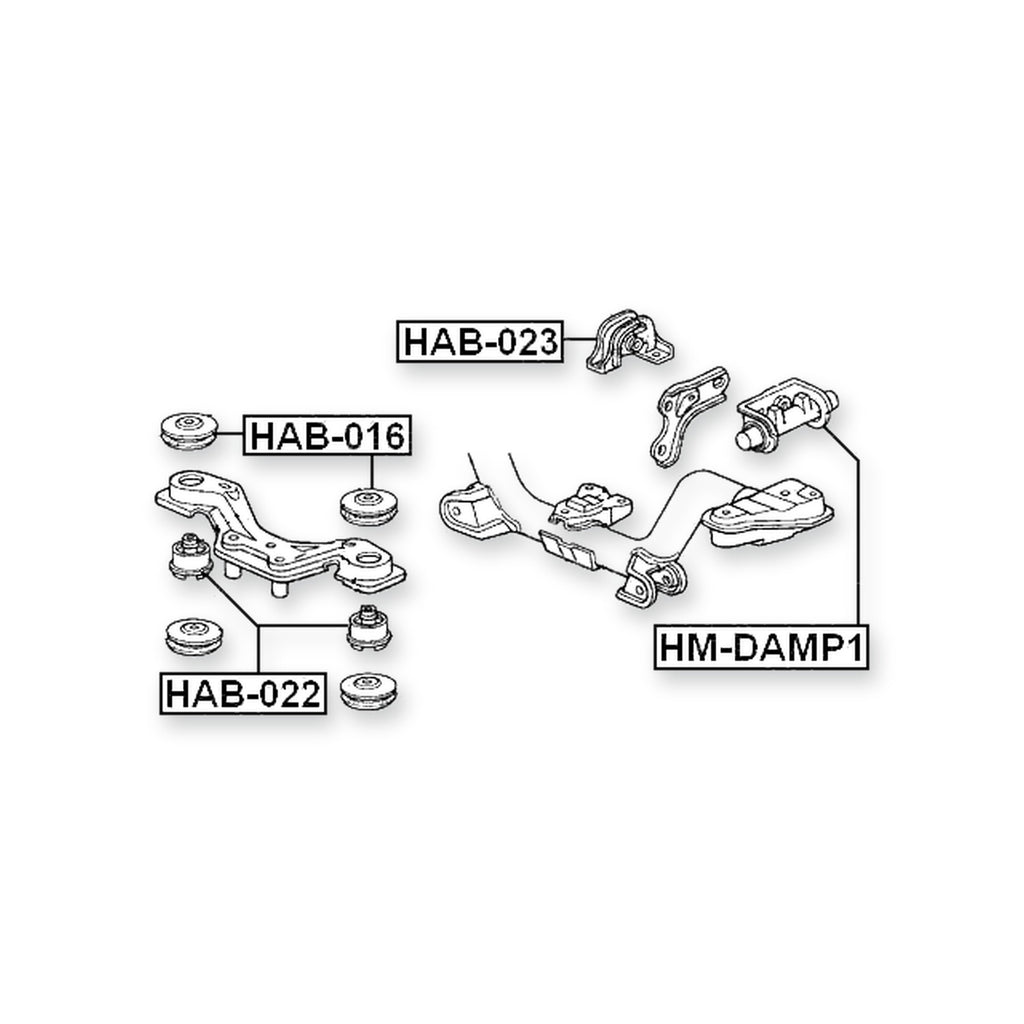 Honda Civic EH1 Rear Left Damper Differential Mount