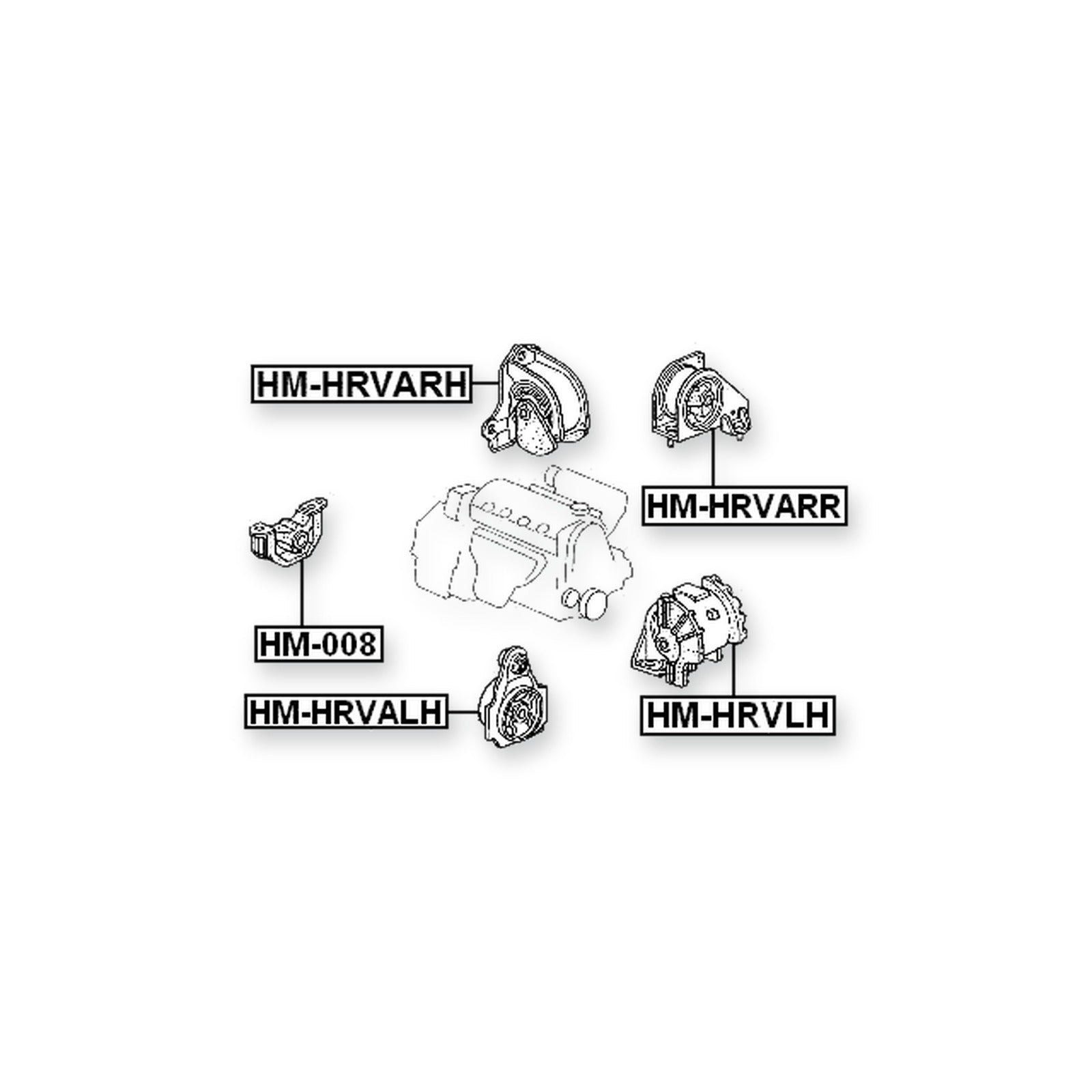 Honda Hr-V 3D Front Left Engine Mount At