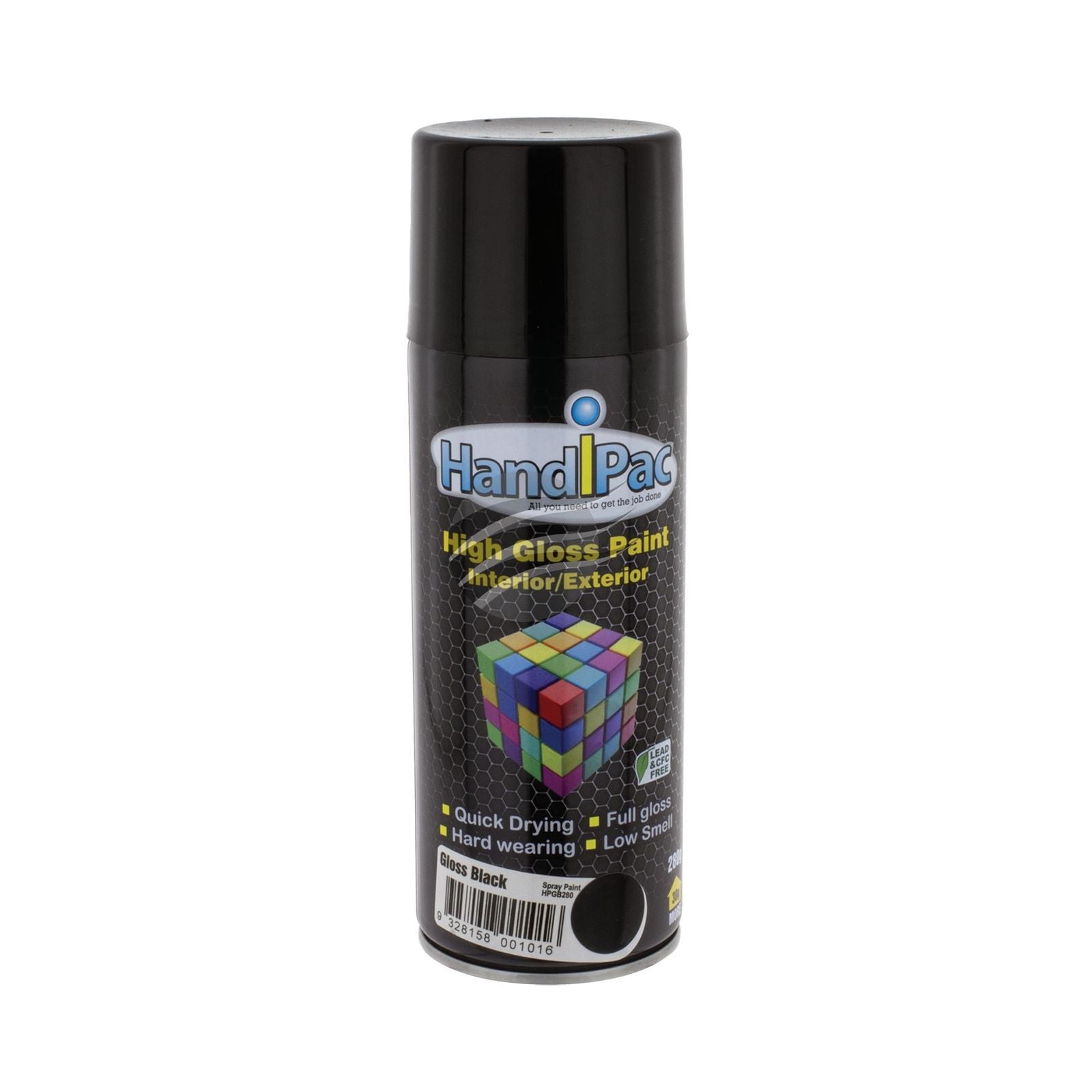 HANDIPAC 280g High Gloss Black Spray Paint Aerosol