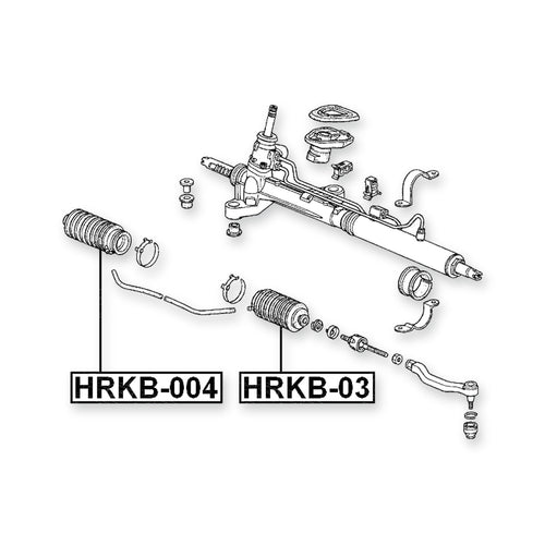 Acura Integra DB7 Front Right Steering Rack Boot