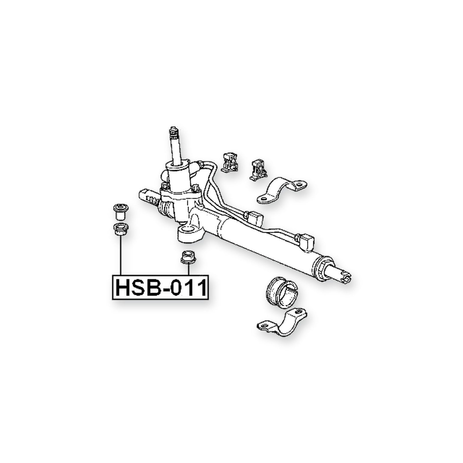 Acura Tl UA2 Steering Rack Bushing