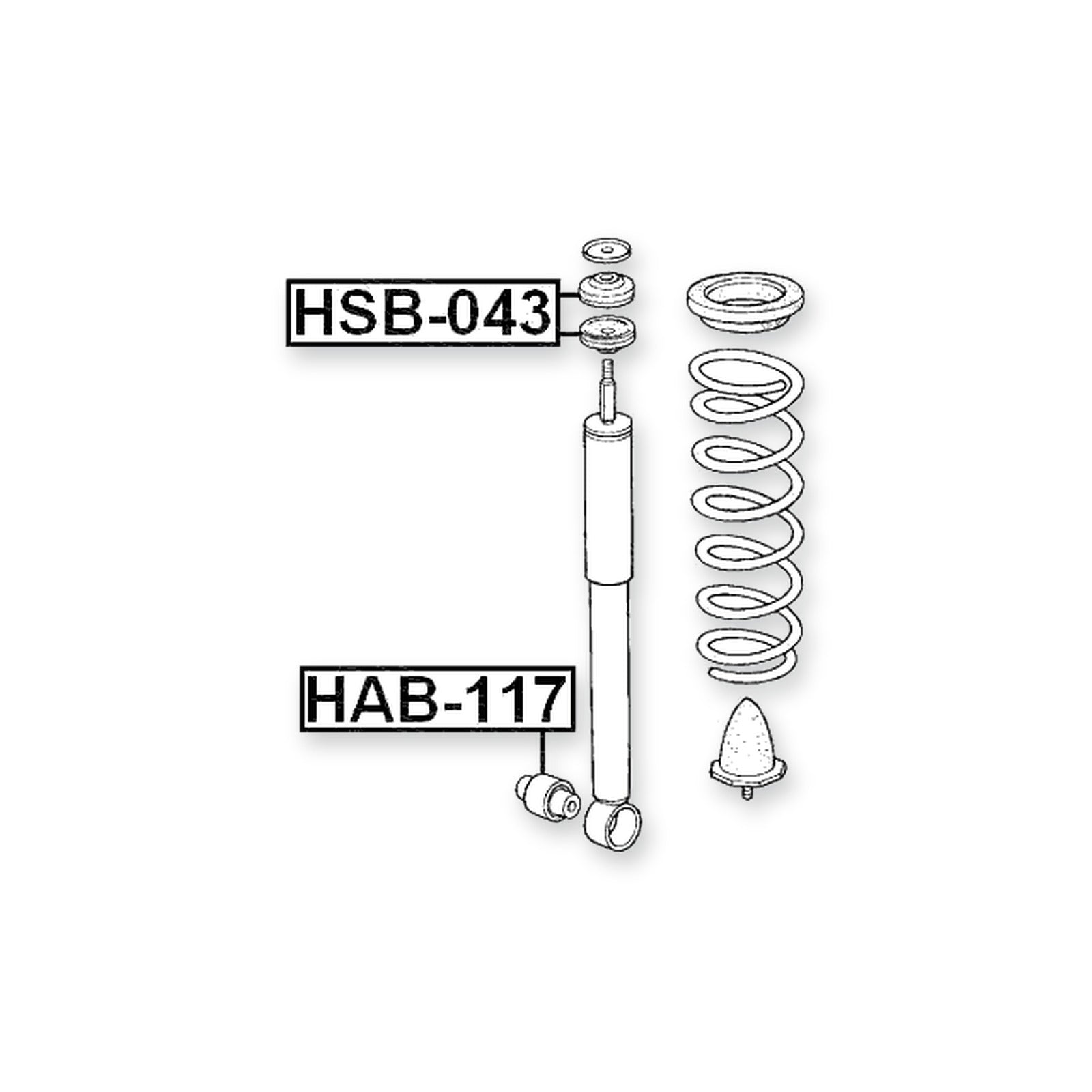 Acura Integra DA1 Rear Shock Absorber Bushing