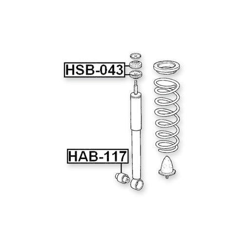 Acura Integra DA1 Rear Shock Absorber Bushing