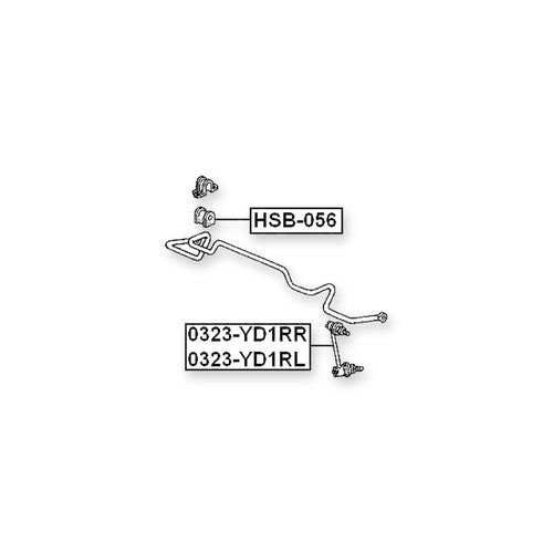 Acura Mdx YD1 Rear Stabilizer Bar Bush D20