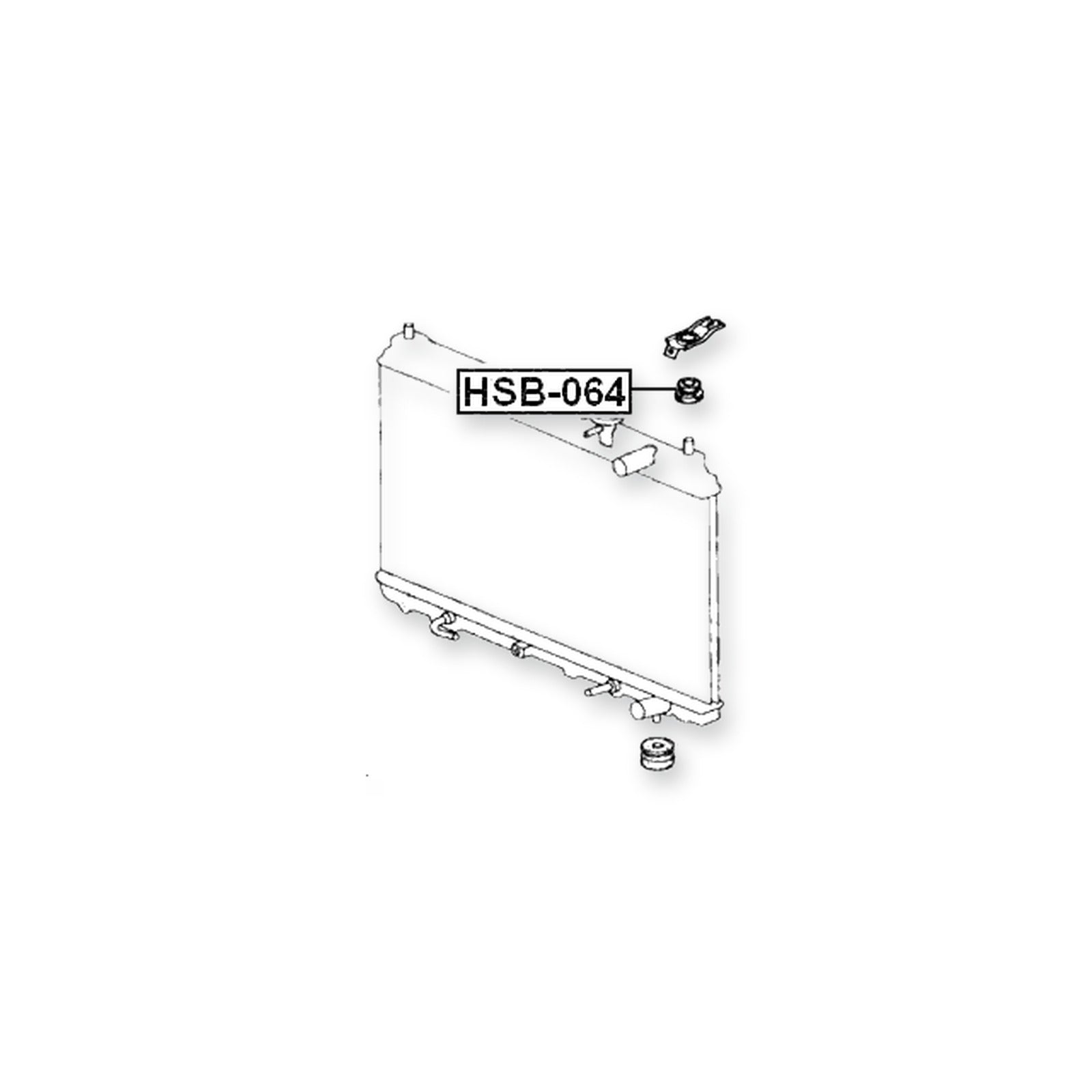 Acura Cl YA1 Mount Rubber Radiator