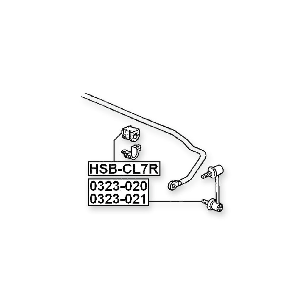 Honda Accord 4D Rear Stabilizer Bar Bush D14