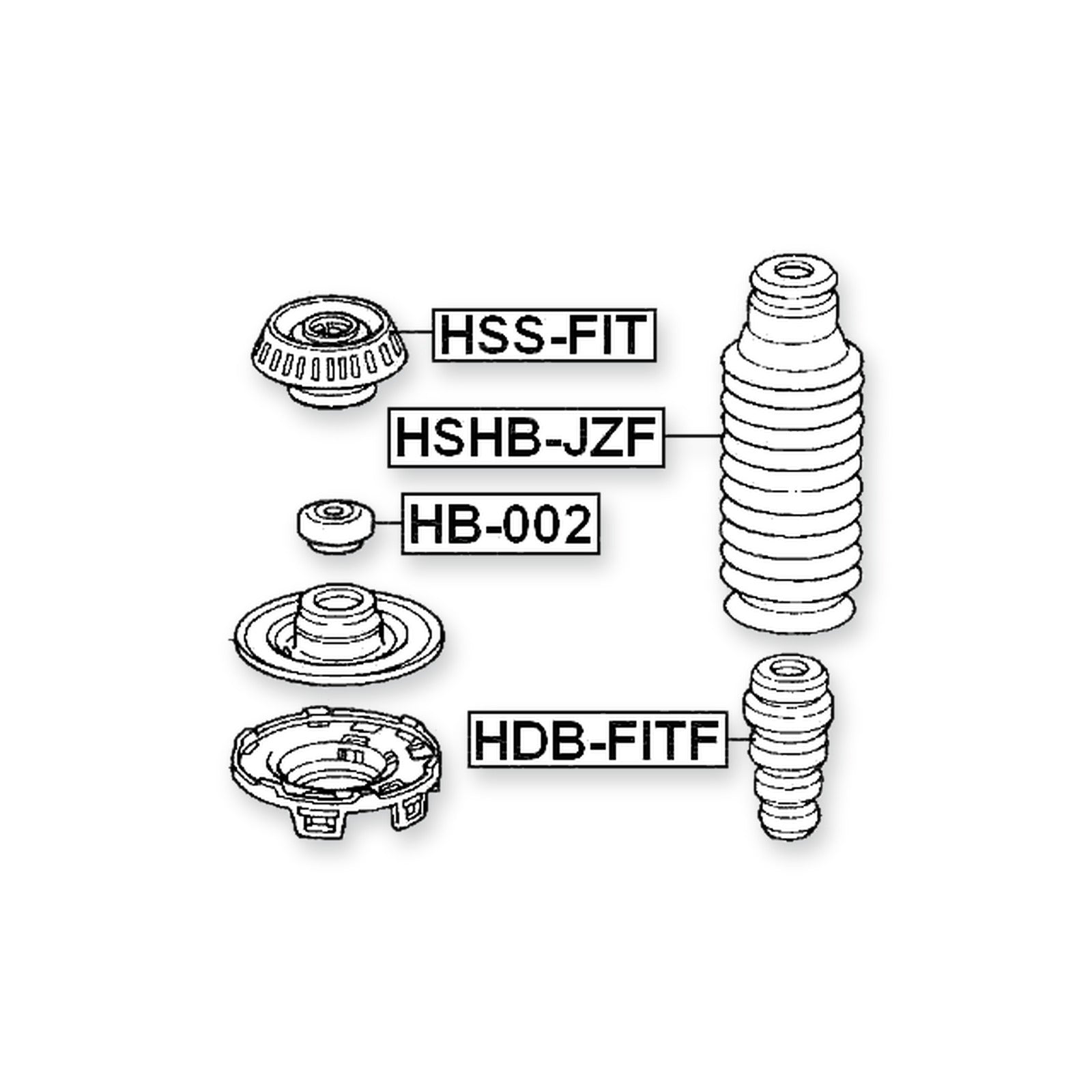Honda Fit Front Shock Absorber Boot