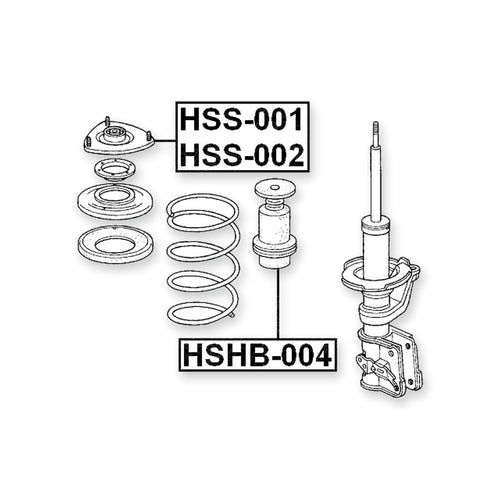 Acura Rsx DC5 Front Left Shock Absorber Mounting