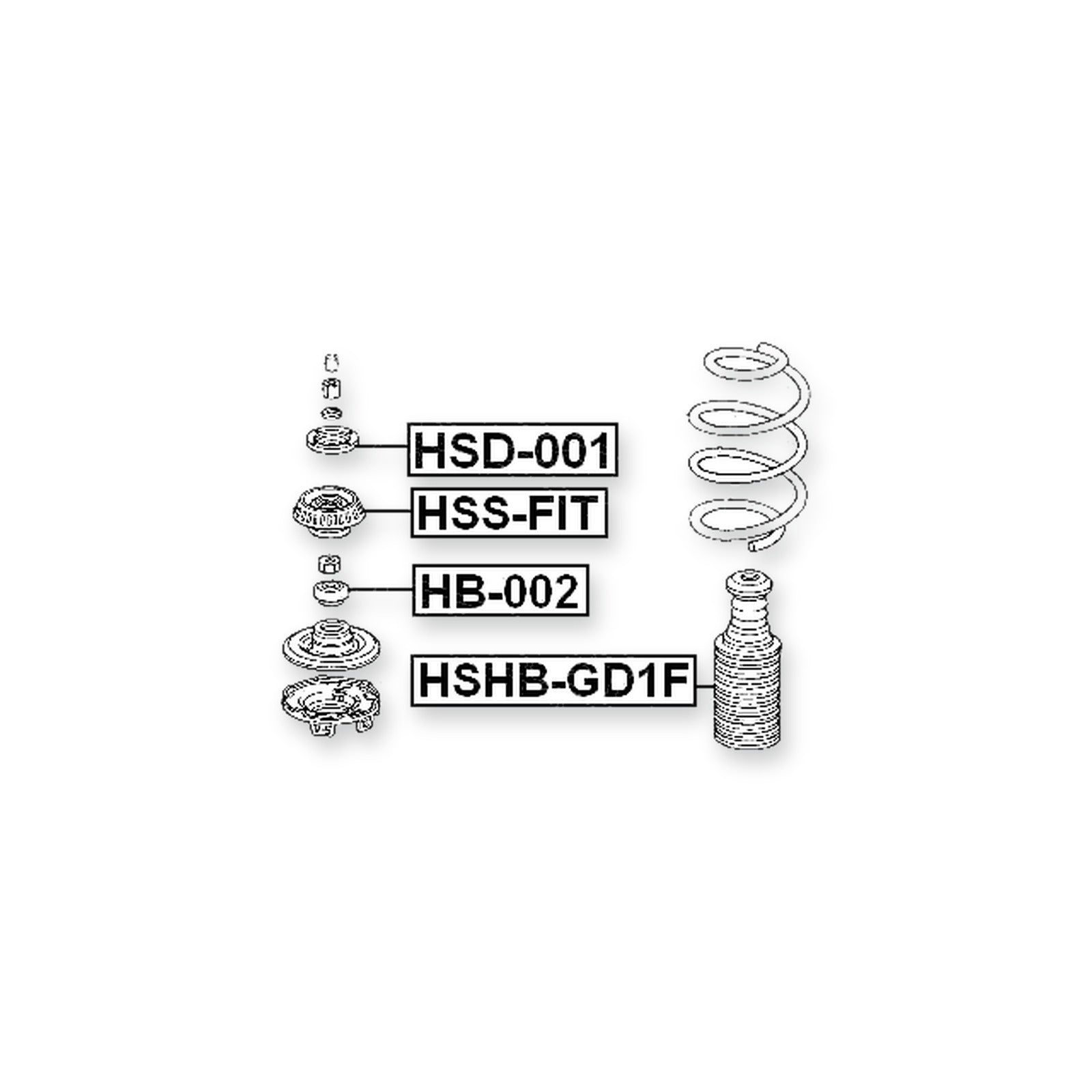 Honda City CD6 Front Shock Absorber Mounting