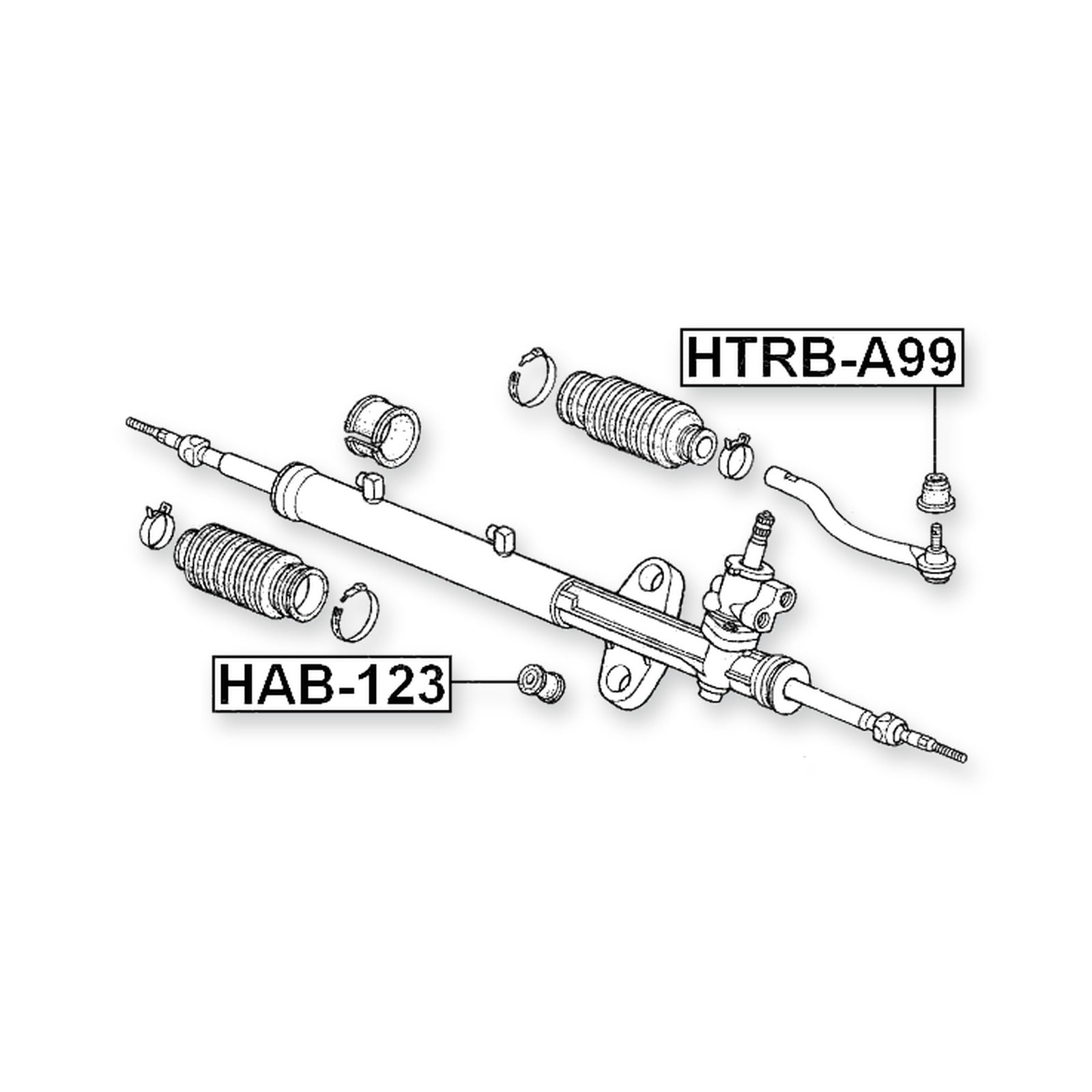 Front Tie Rod End Boot 26X29X12.8