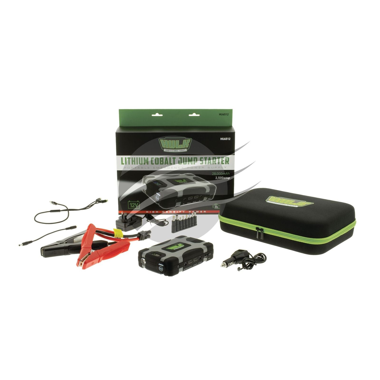 Hulk Professional Lithium-cobalt Jump Starter 28,000mah W/led Disply, Carry Case