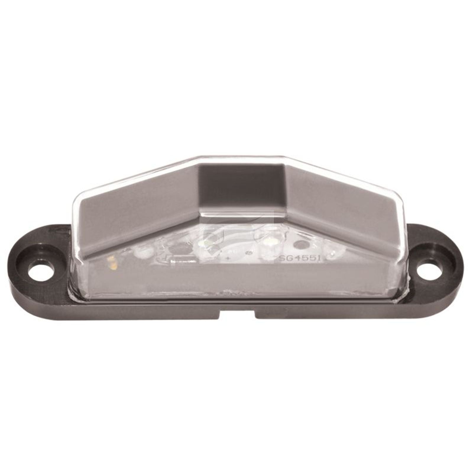 LED Licence Plate Lamp 10-30V Triangular BLK Hsng 300mm Lead 88 X 30 X 20mm Hulk