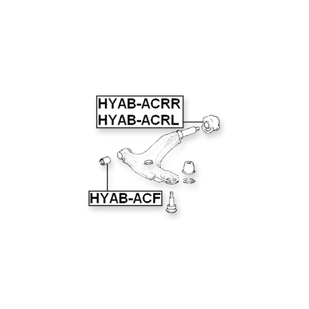 Hyundai Accent Front Left Bushing, Control Arm