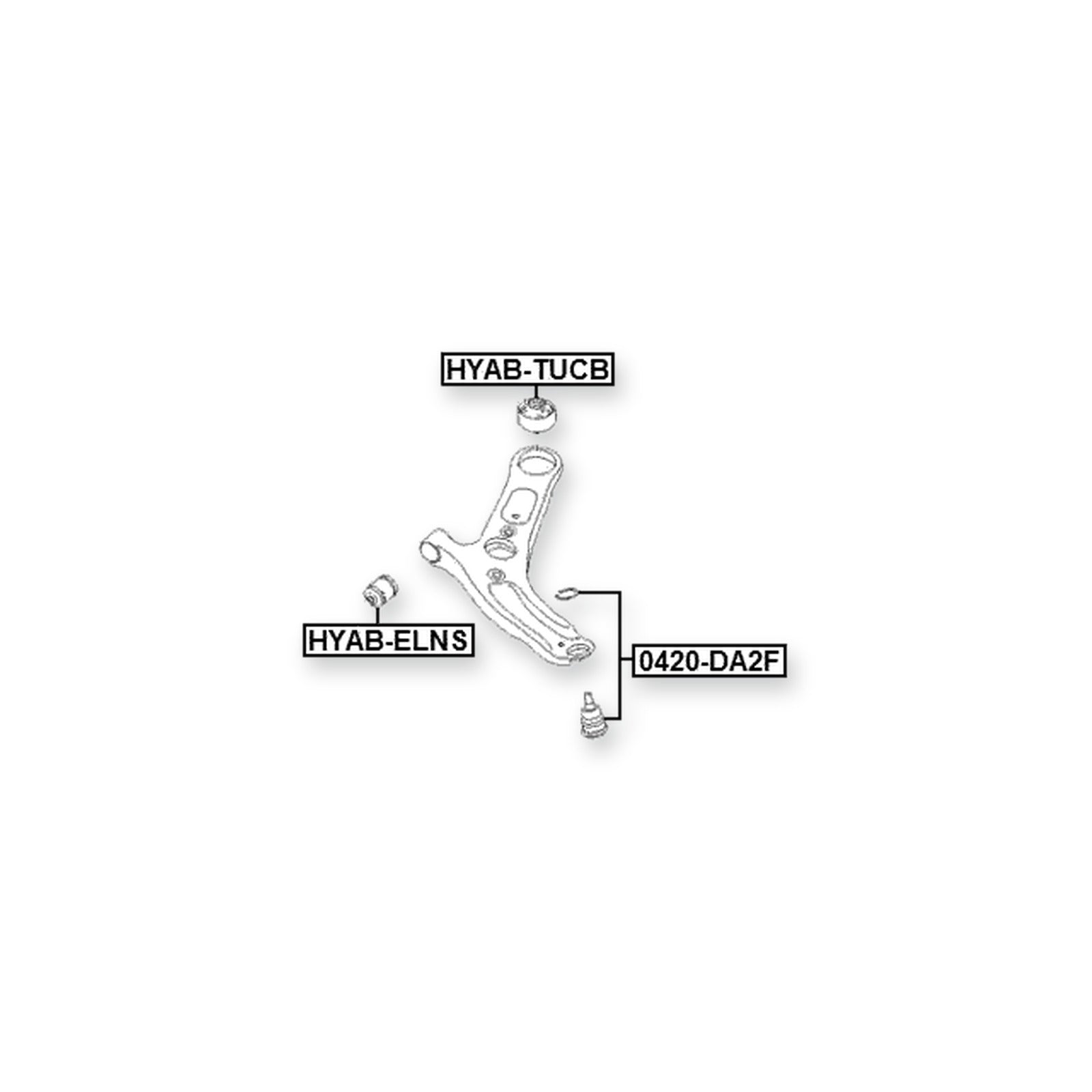 Hyundai Avante Front Lower Bushing, Control Arm