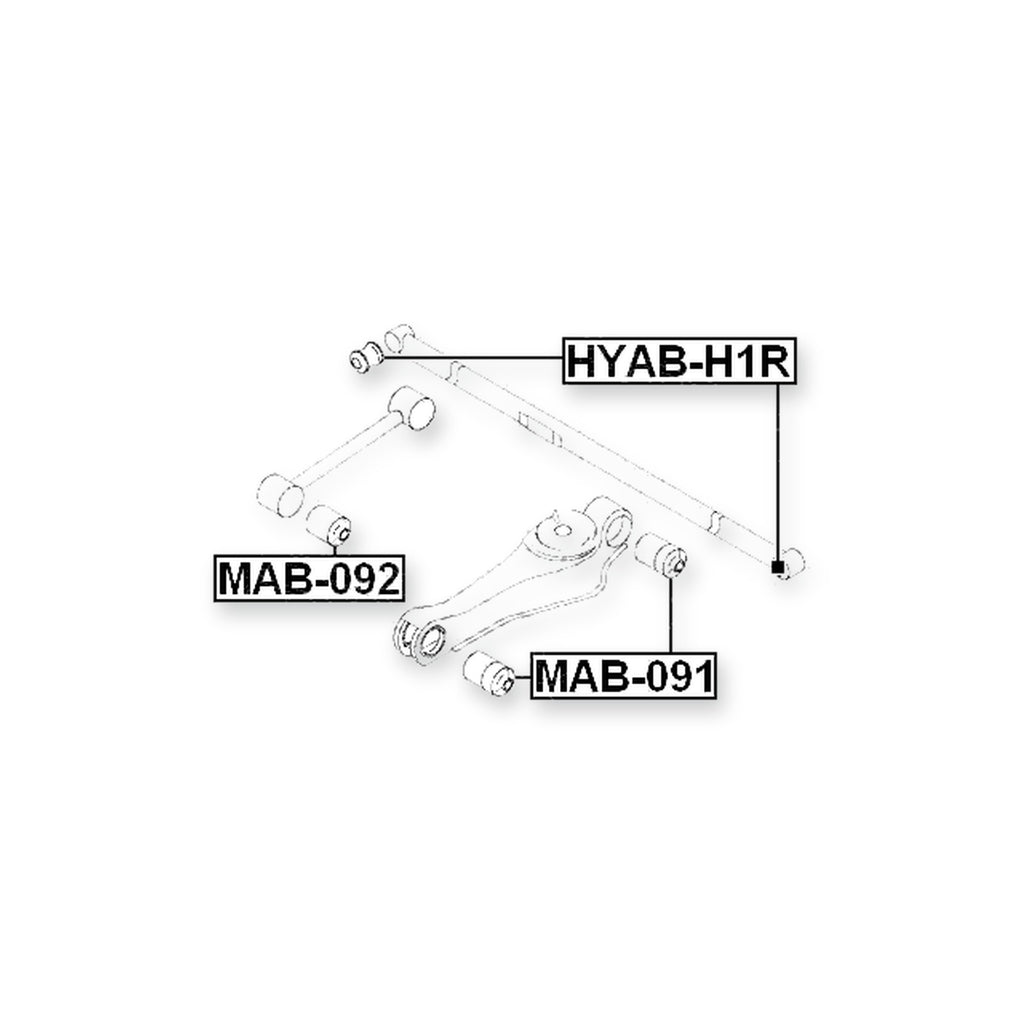 Hyundai H-1 Rear Inner Transverse Rod Bushing o 2006