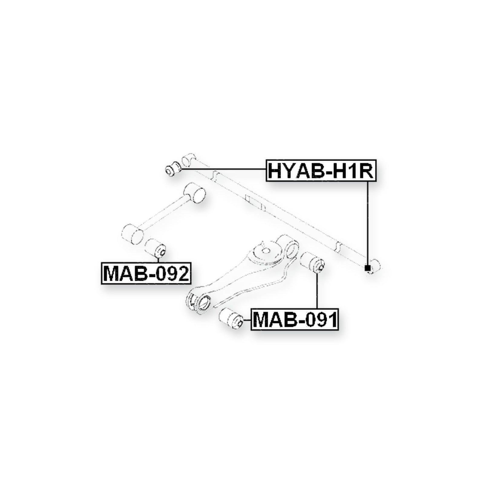 Hyundai H-1 Rear Inner Transverse Rod Bushing o 2006