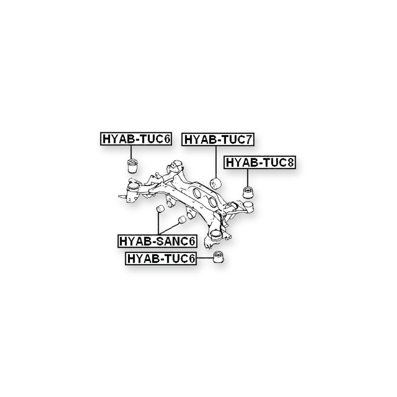 Hyundai Grandeur Rear Crossmember Bushing 2006-on