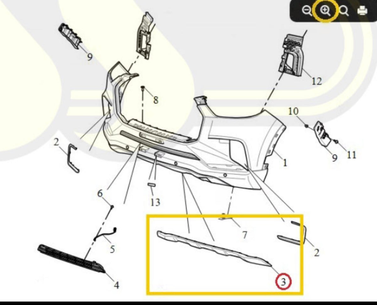 Genuine LDV D90 Bar Mould Front Lower (2017-2024)
