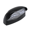 LED Licence Plate Lamp 10-30V Black Housing 500mm Lead IP67 72x41x50mm Blst PCK
