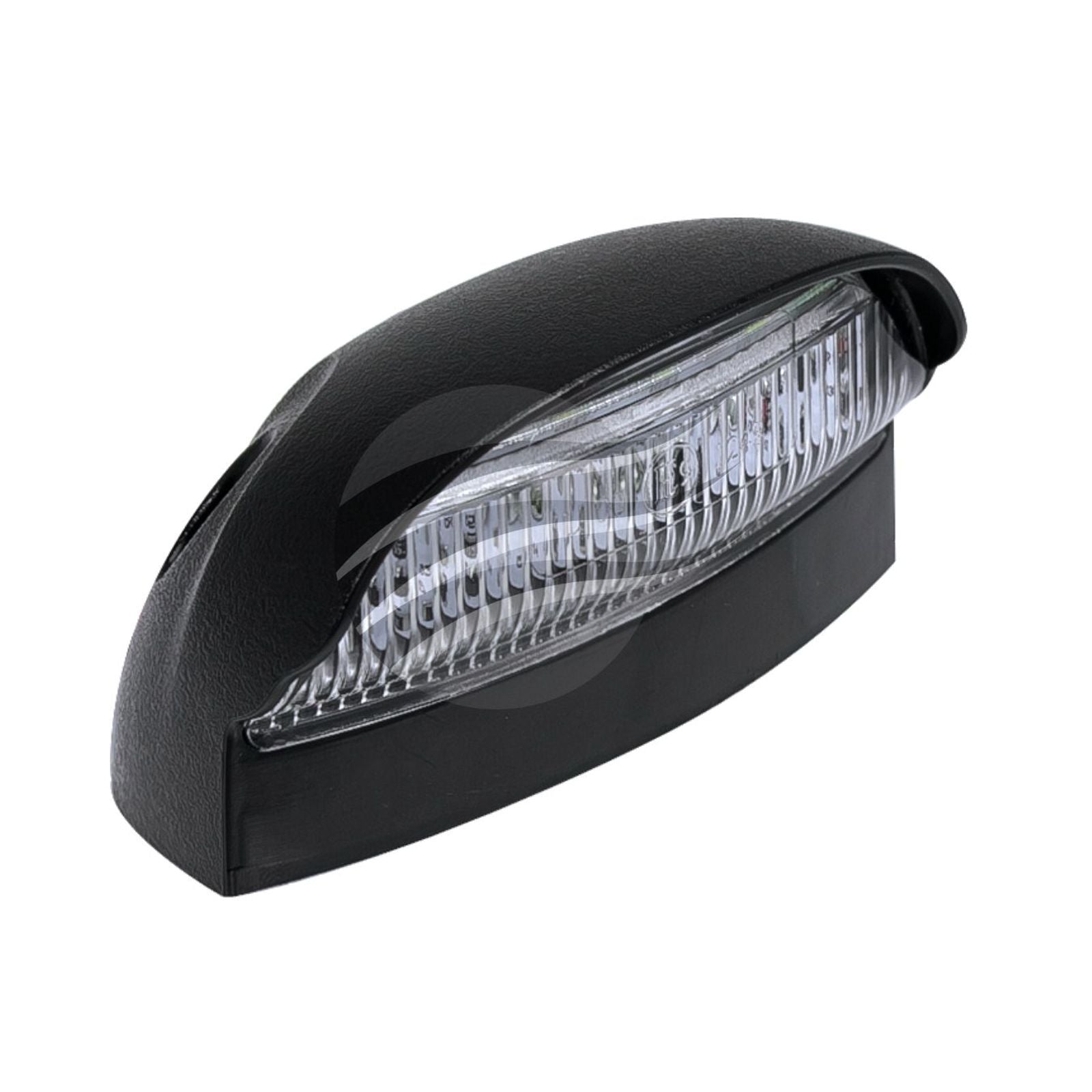 LED Licence Plate Lamp 10-30V Black Housing 500mm Lead IP67 72x41x50mm Blst PCK