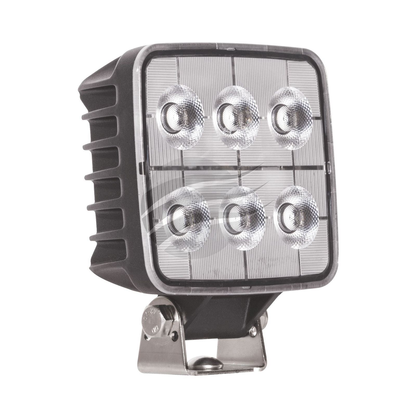 LED Square Worklamp Flood Beam 60 Deg 9-36V 24W 24 Leds Black Hsng 2,800lmn IP68