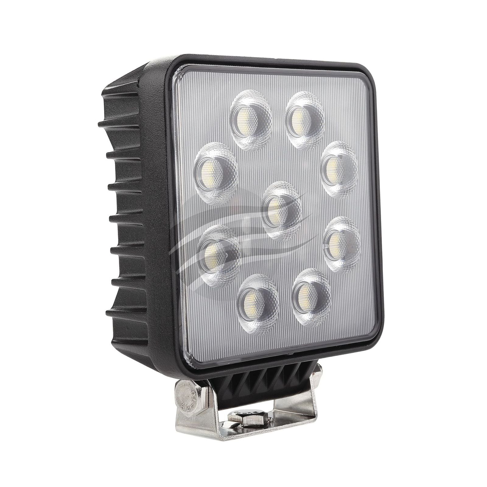 LED Square Worklamp Flood Beam 60 Deg 9-36V 36W 36 Leds Black Hsng 3,600lmn IP68