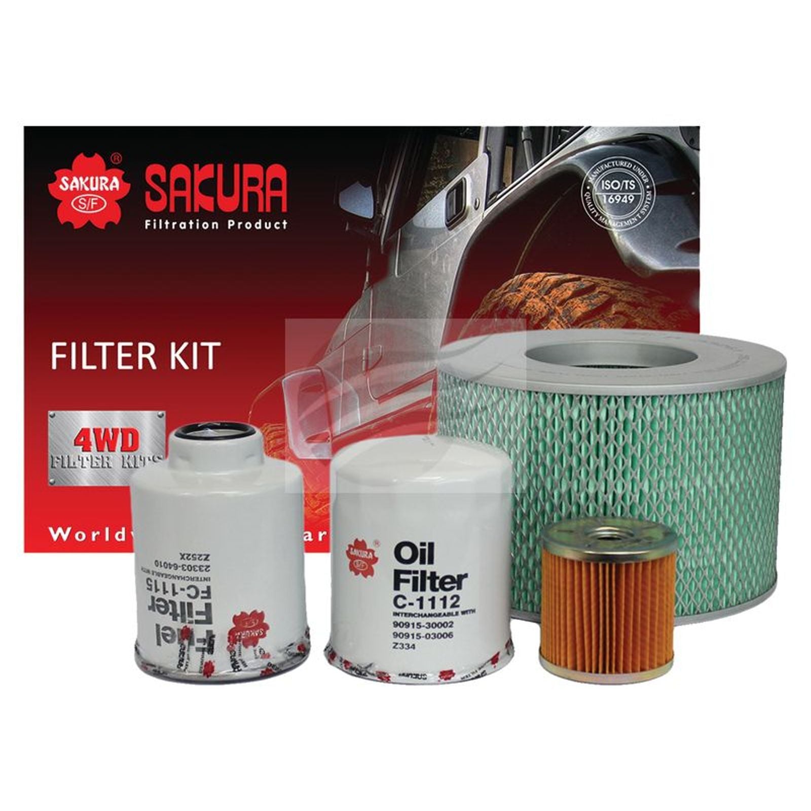 Filter Service Kit for Toyota Landcruiser HZJ70 HZJ73 HZJ75 HZJ78 HDJ79 03/1990