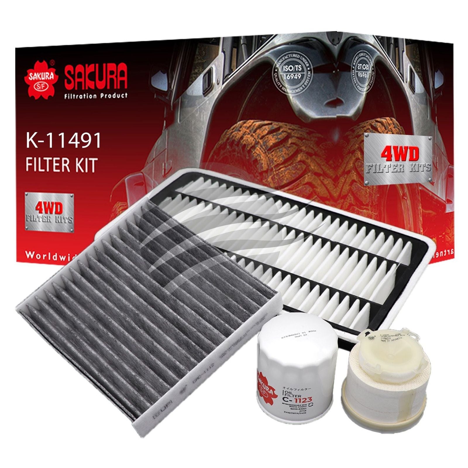 Filter Service Kit for Toyota Hiace KDH201R 221R 223R 1KDFTV 11/2006