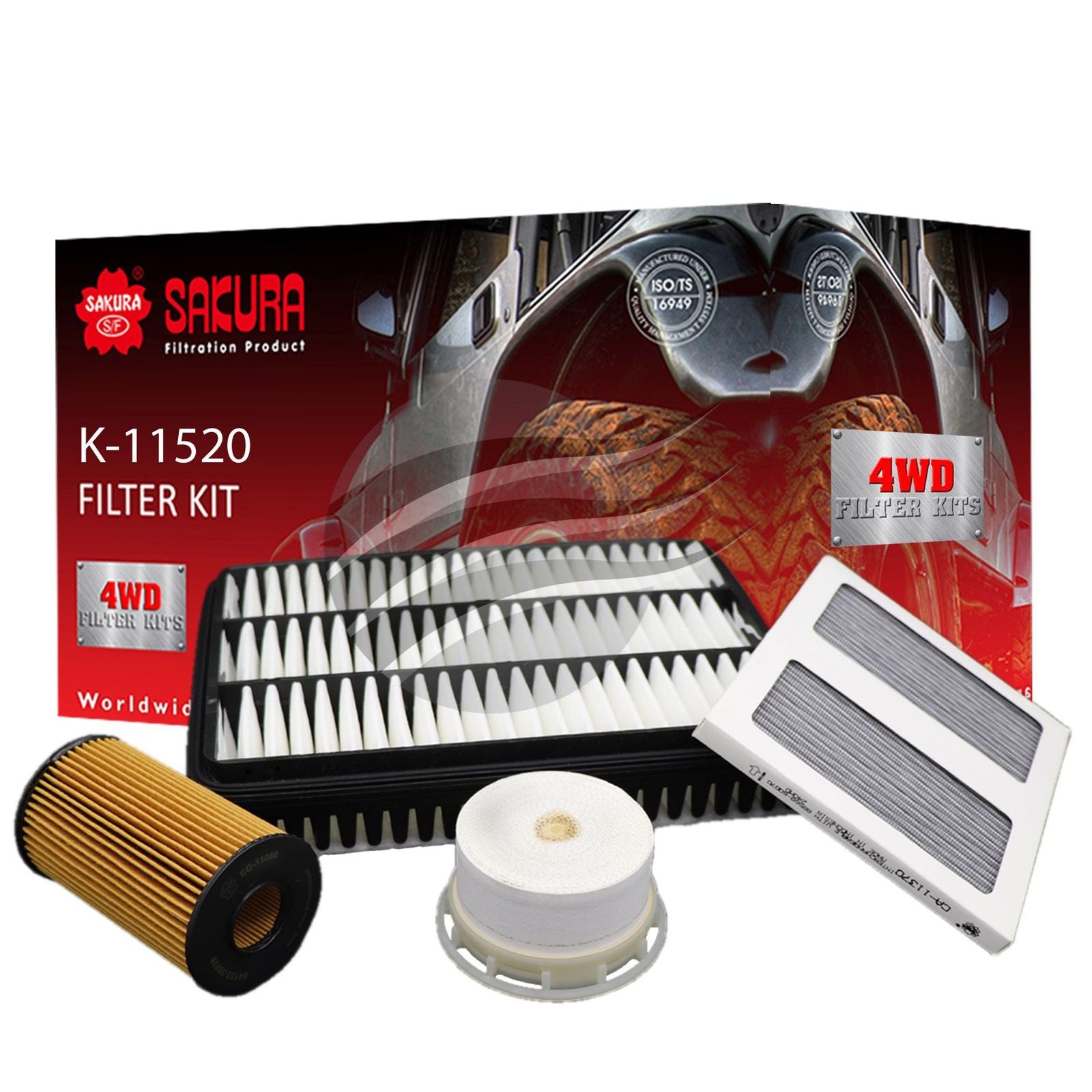 Filter Service Kit for Toyota Landcruiser VDJ 1VDFTV V8