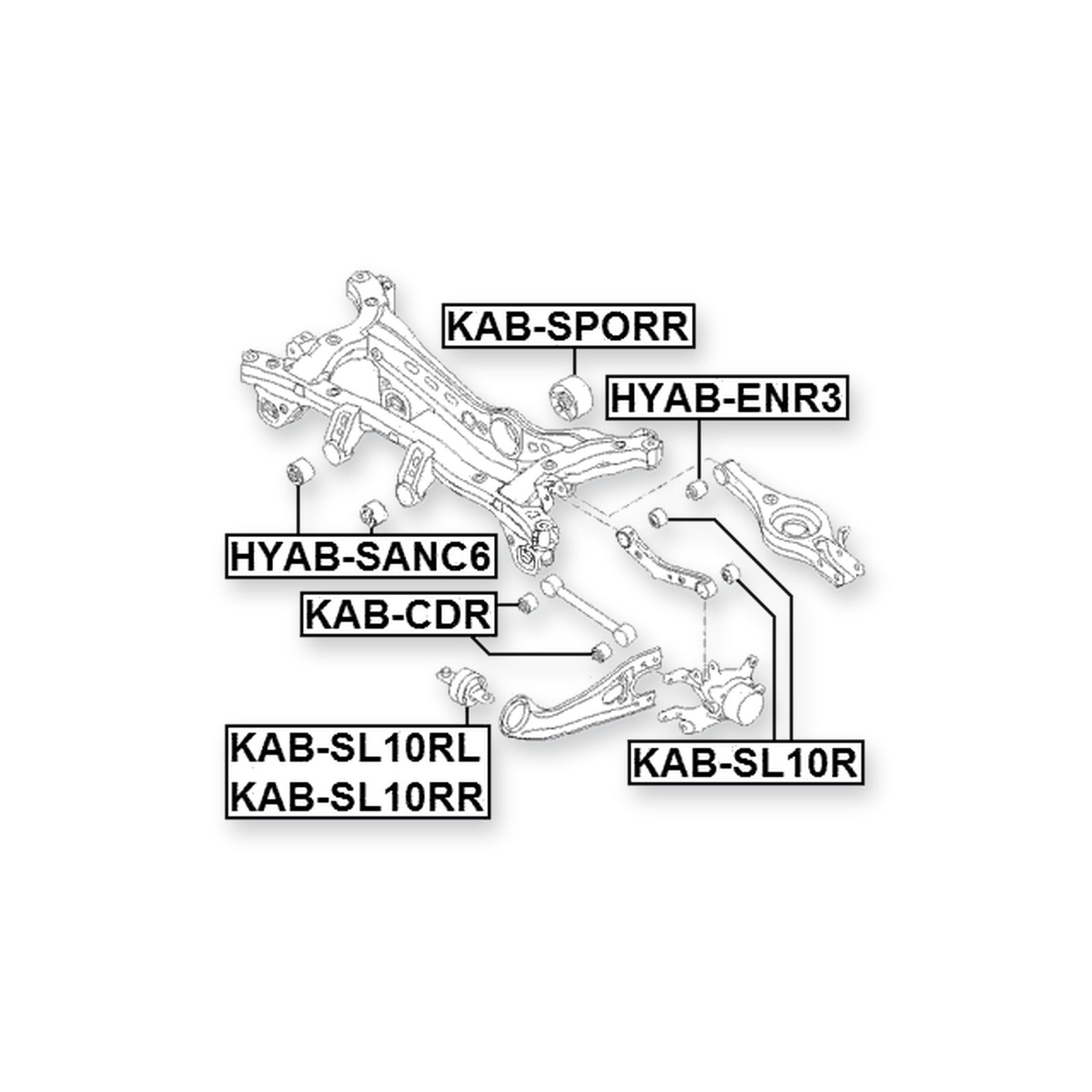 Kia Sportage Front Right Bushing Right, Trailing Arm