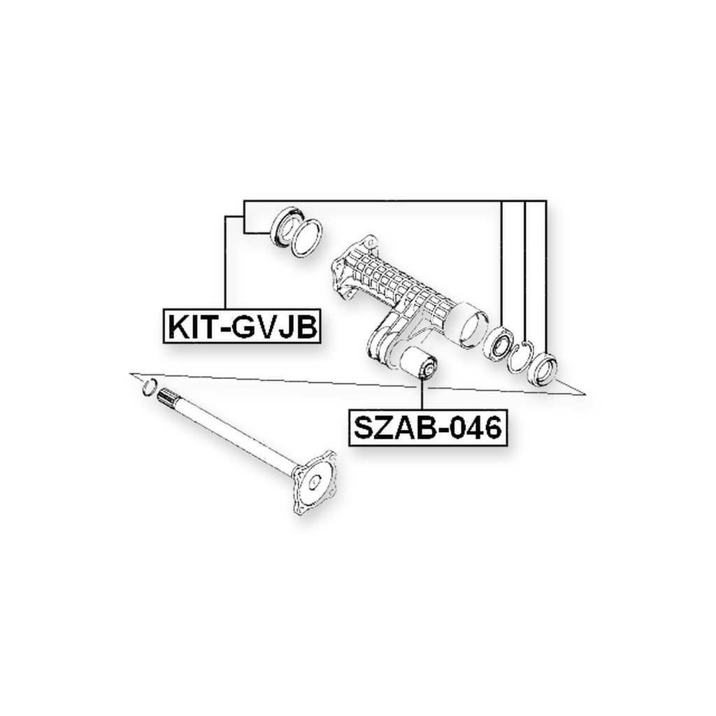 Rear Repair Kit, Ball Bearing Axle Shaft 30X62X16