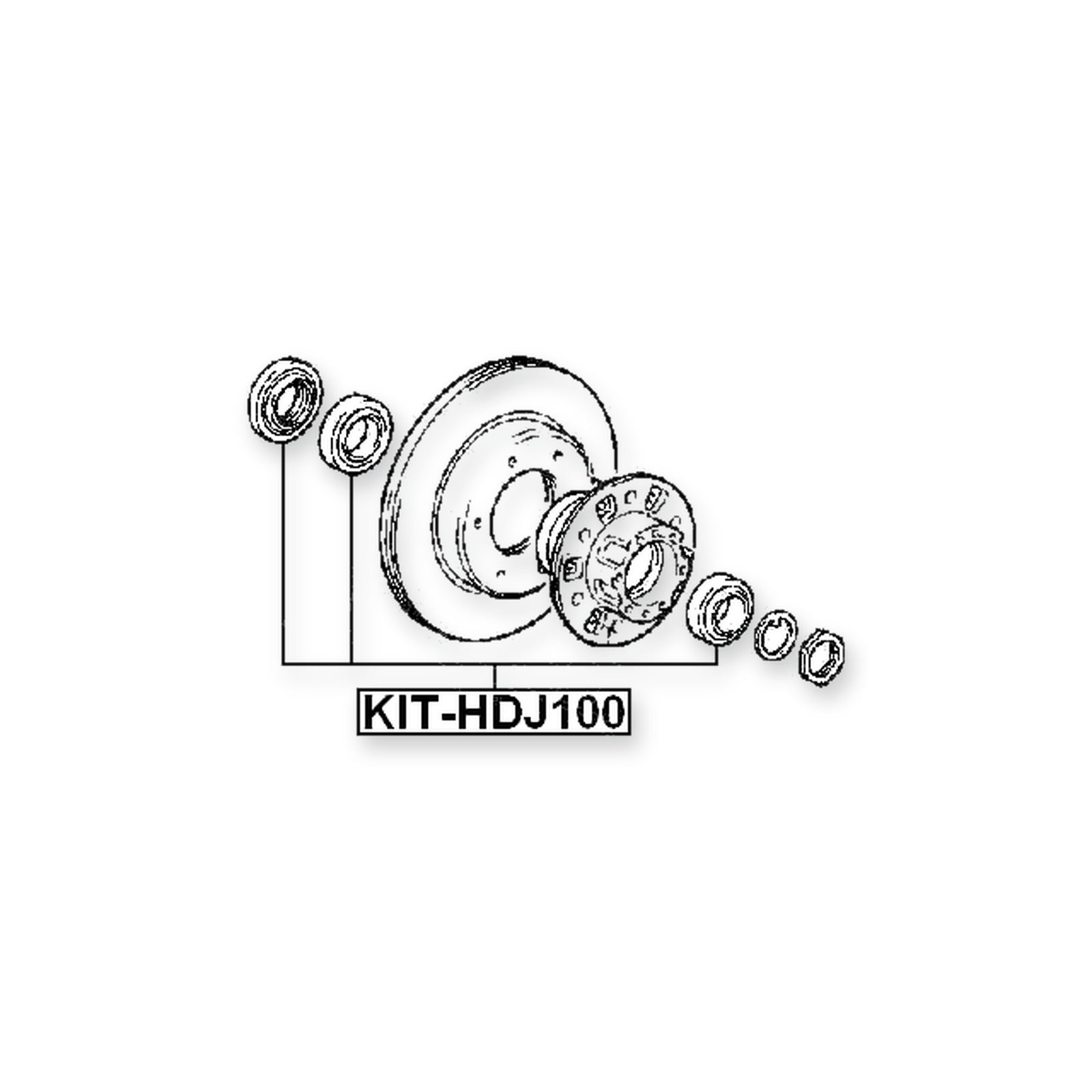 Toyota 4-Runner Truck Rear Axle Shaft Bearing Kit