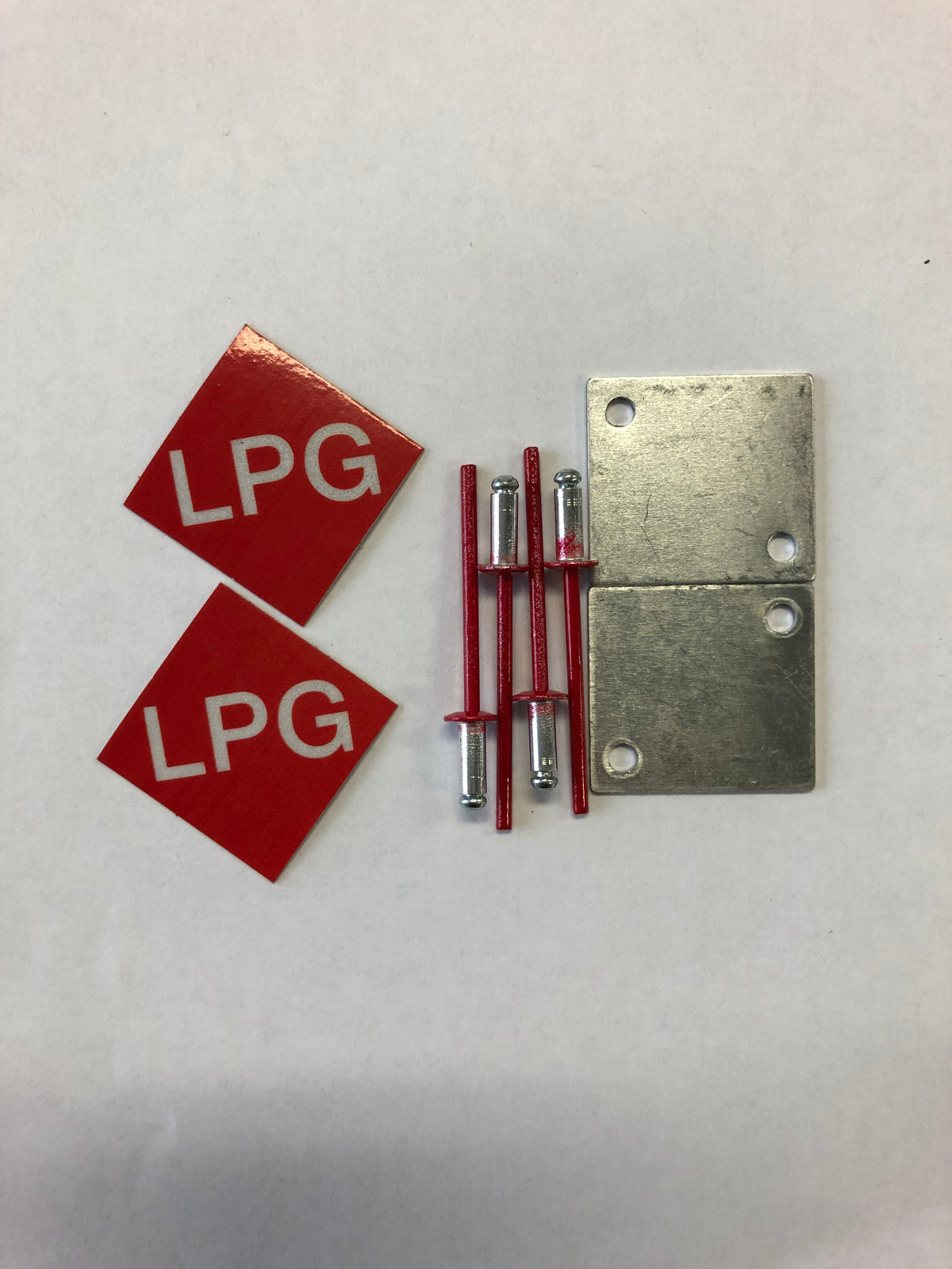 TFI Racing Lpg Number Plate Metal Tag Kit with decals + rivets (Set of 2)
