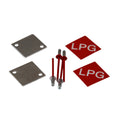 TFI Racing Lpg Number Plate Metal Tag Kit with decals + rivets (Set of 2)