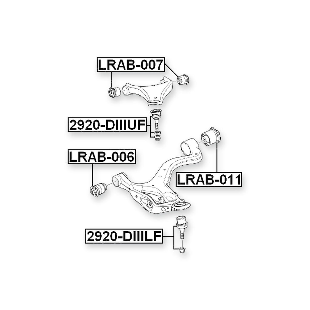 Land Rover 3/Discovery 3 Front Upper Bushing, Control Arm
