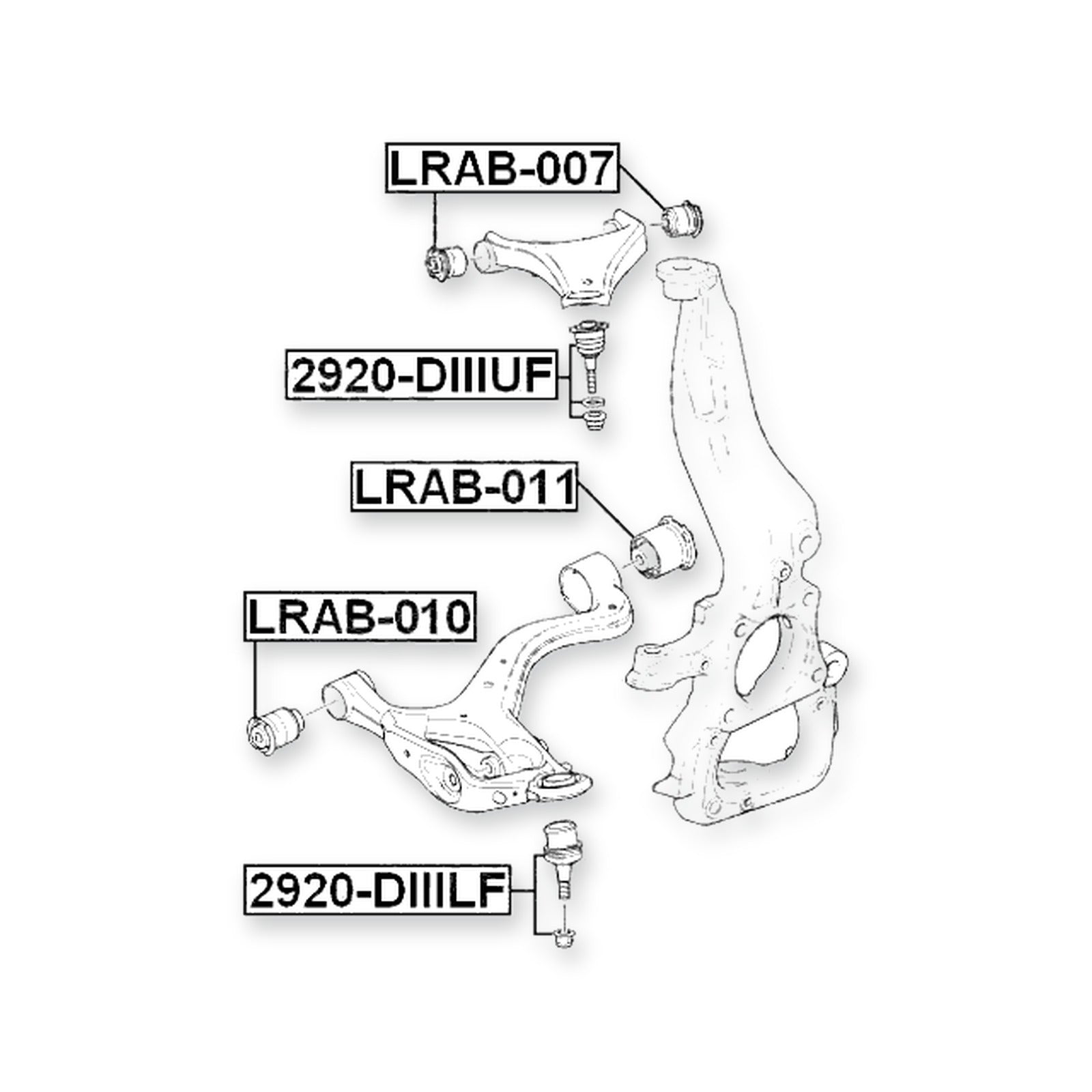 Land Rover 3/Discovery 3 Front Lower Bushing, Control Arm