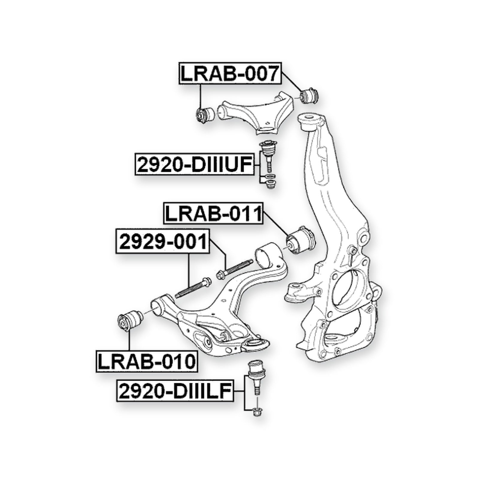 Land Rover 3/Discovery 3 Front Lower Bushing, Control Arm (Hydro)