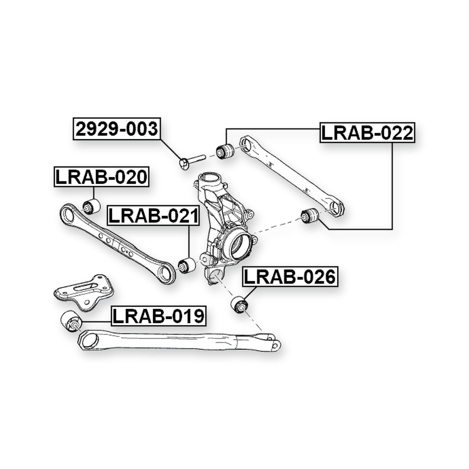 Land Rover Freelander 2/LAND Rove Rear Lower Knuckle Bushing