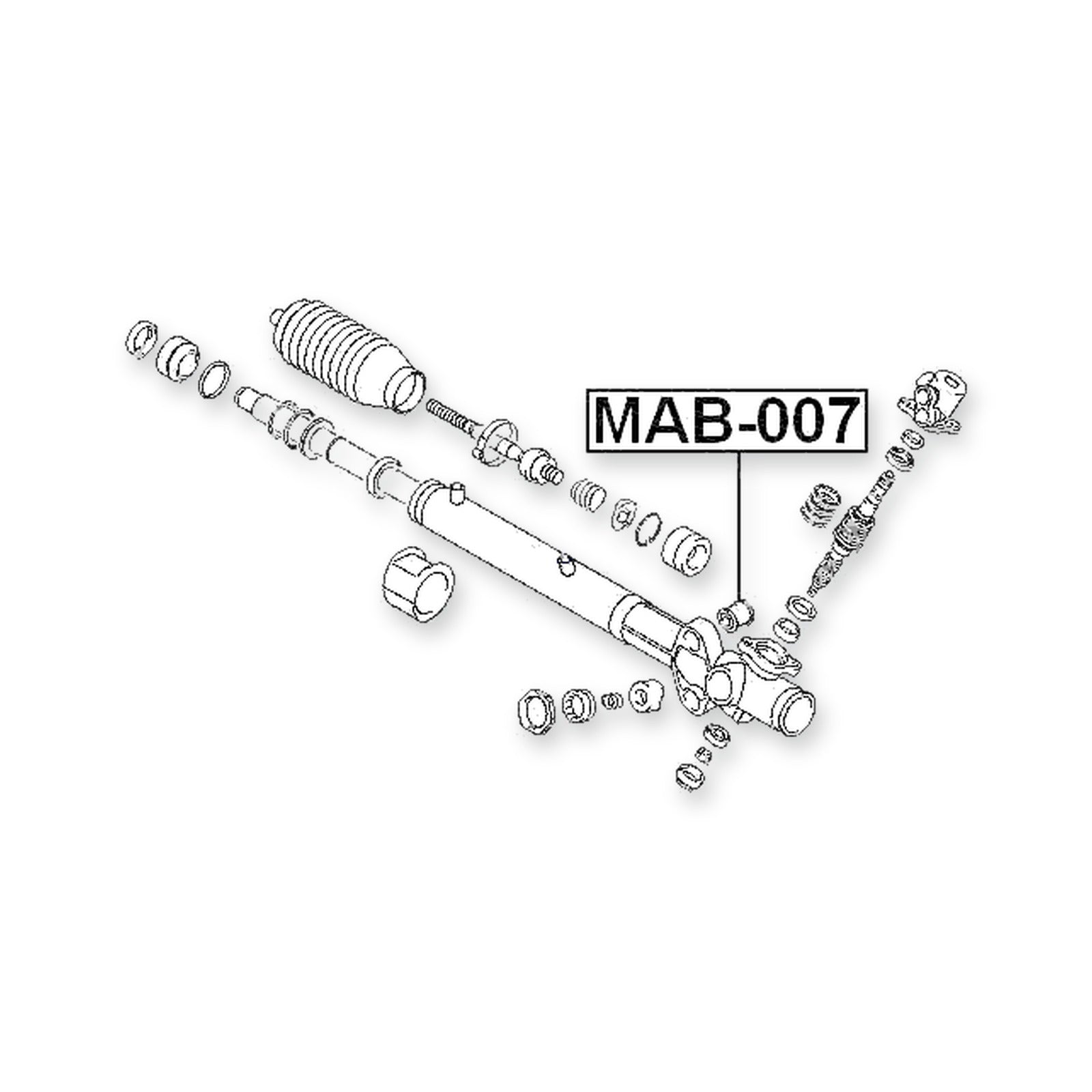 Suzuki Ignis RG413/RG415/RM41 Steering Rack Bushing 2000-2008
