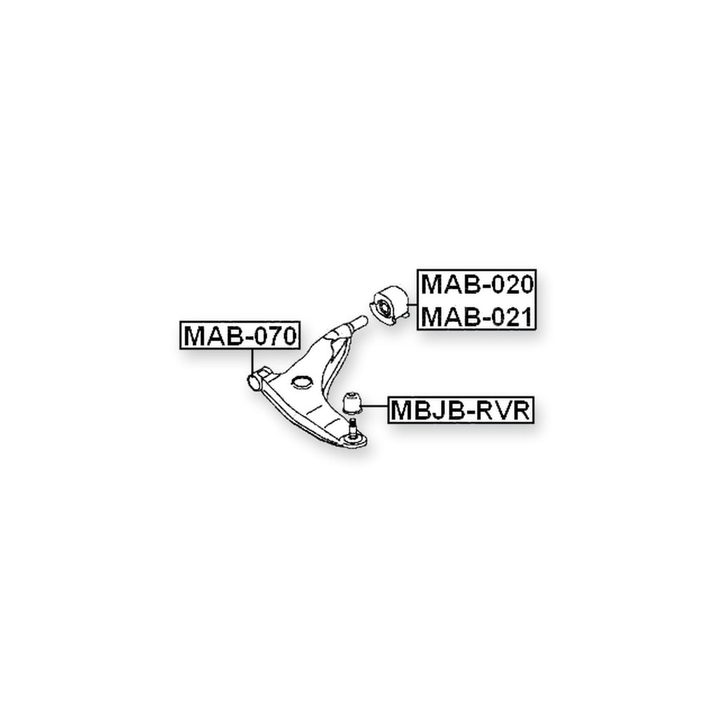 Chrysler Import Front Right Bushing, Control Arm