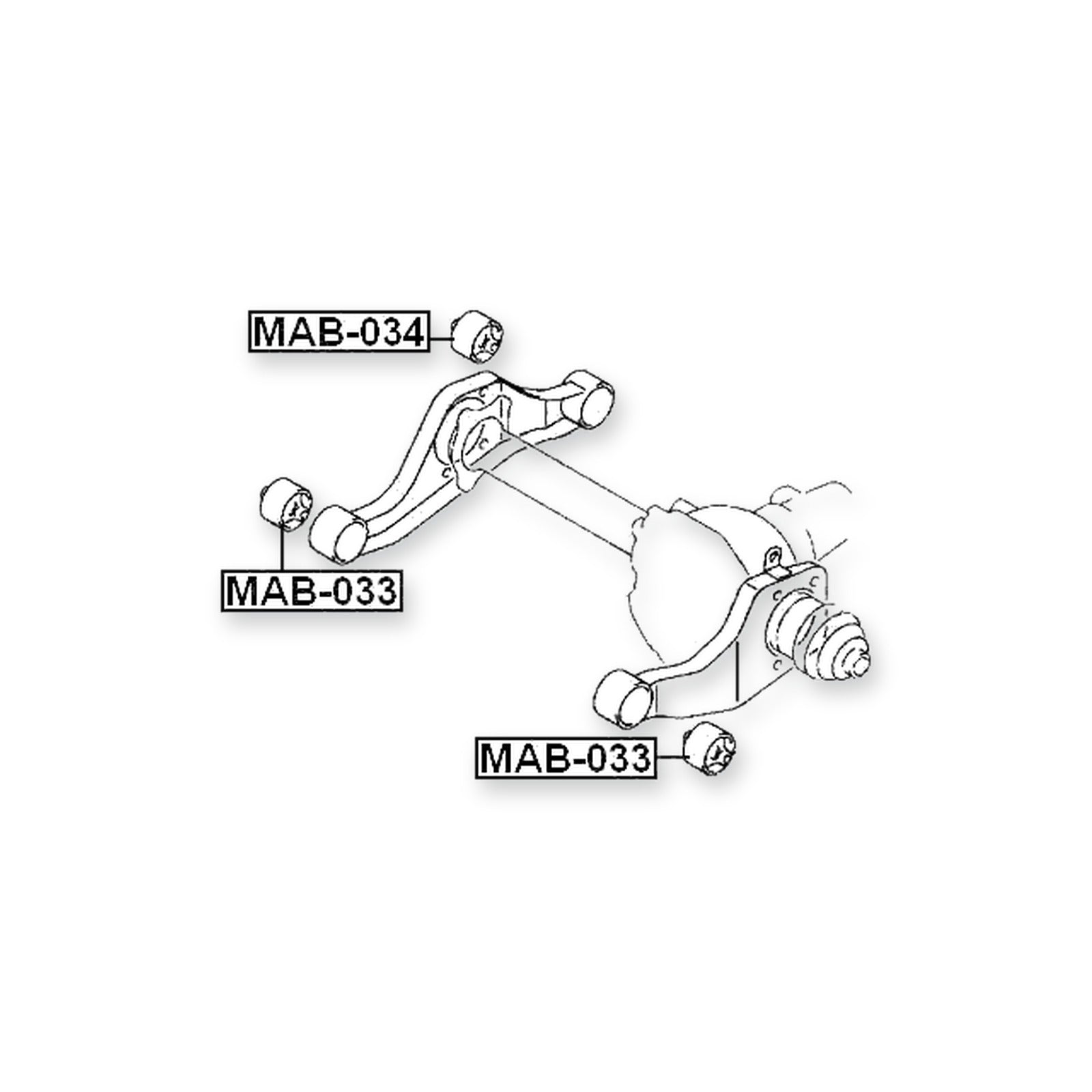 Mitsubishi Montero Front Differential Mount Bushing