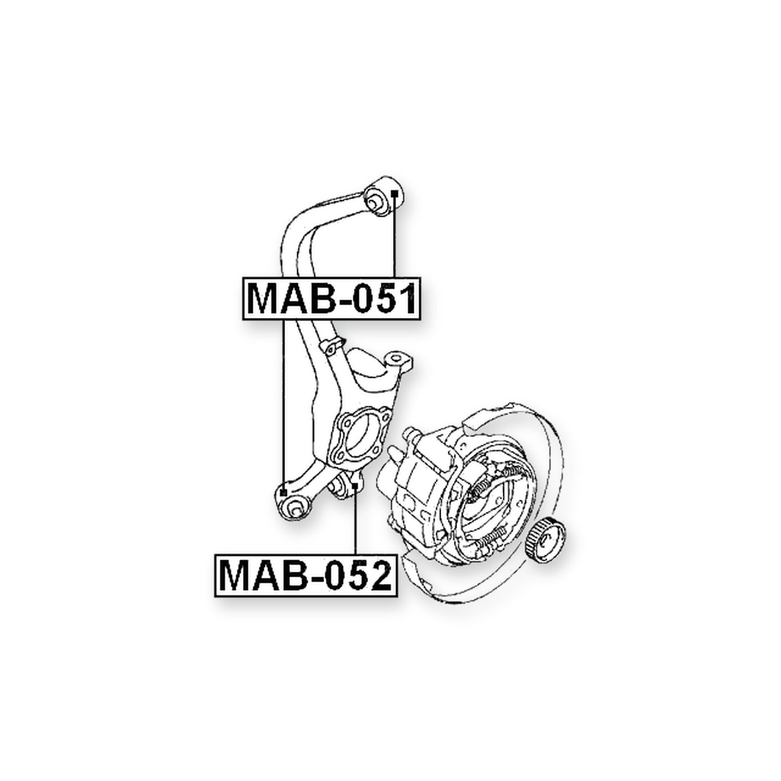 Nissan Esq JF15 Rear Upper Bushing, Steering Knuckle & More
