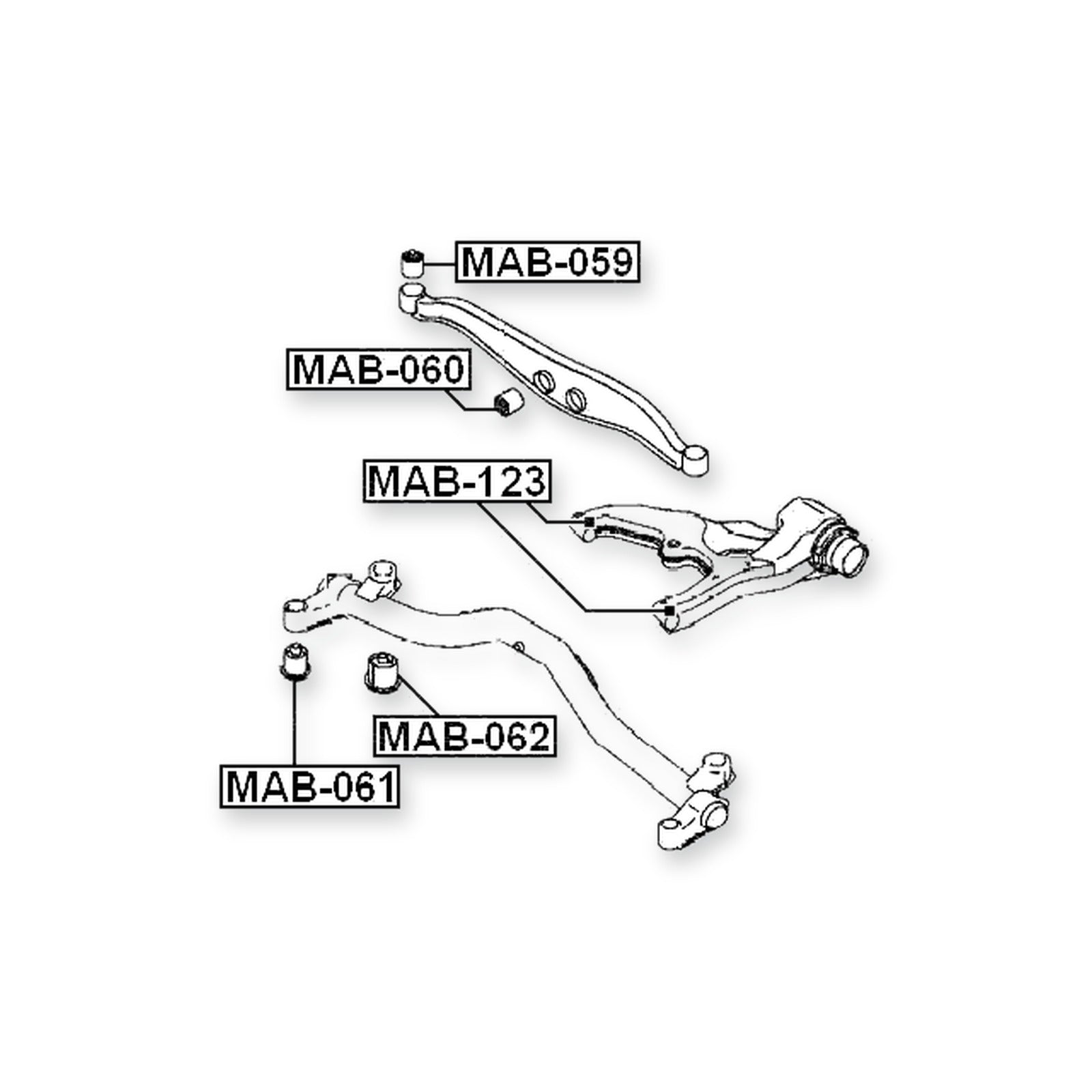 Chrysler Import Rear Crossmember Bushing