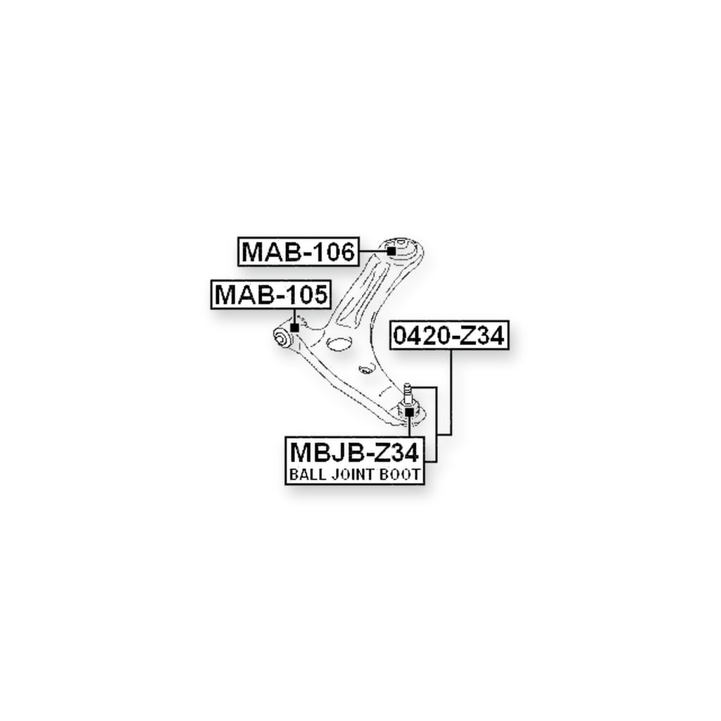 Mitsubishi Asx Front Lower Bushing, Control Arm & More