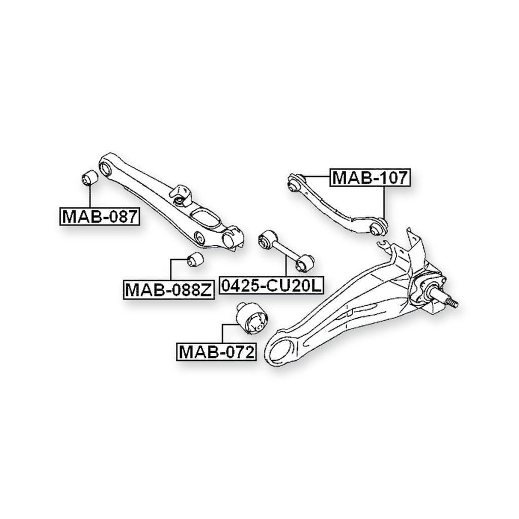 Mitsubishi Airtrek/Outlander CU2- Rear Inner Rod Bushing & More