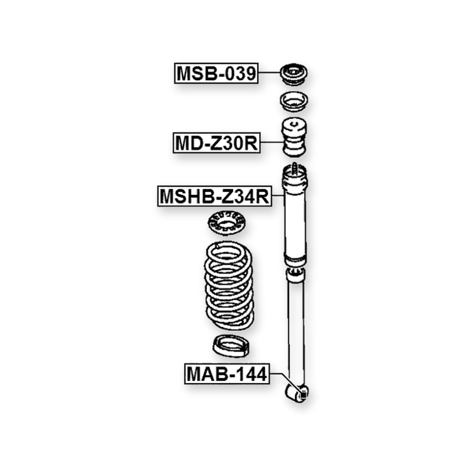 Mitsubishi Airtrek Rear Bushing, Shock Absorber & More